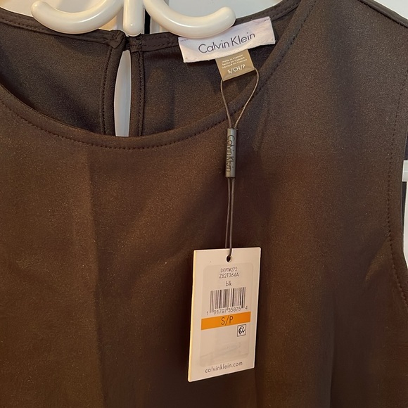 BNWT Black CK peplum Top. Size S - Picture 3 of 3